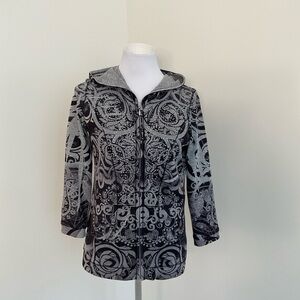 Live and Let Live Black and Gray Hooded Knit Jacket